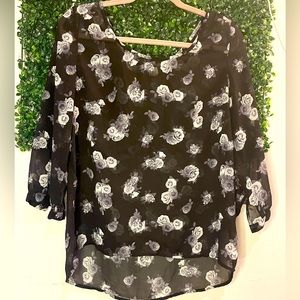 Divided by H&M long sleeve see through blouse size 10